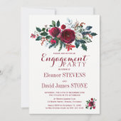 フローラウィンタークリスマス婚約パーティ招待状 招待状 (正面)
