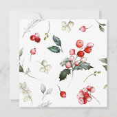 フローラウィンターベリーズホリデーディナー招待状 招待状 (裏面)