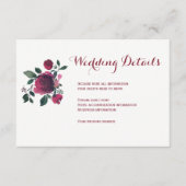 フローラウィンター結婚ブルゴーニュのゲスト詳細 エンクロージャーカード (正面)