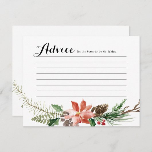 フローラウインターシャワーモダンアドバイスカード エンクロージャーカード (正面/裏面)