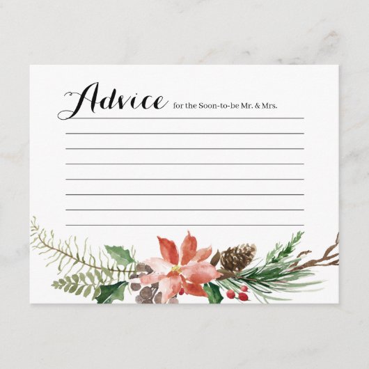 フローラウインターシャワーモダンアドバイスカード エンクロージャーカード (正面)