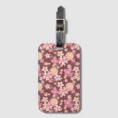 フローラウインワインレッドトラベルラベル ラゲッジタグ (正面縦)