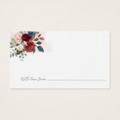 フローラウェディングシャワー日付ナイトアイディアカード (裏面)