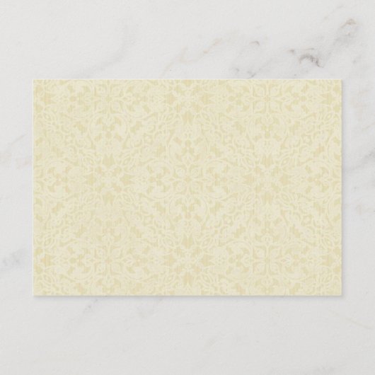 フローラウェディングレセプションピンクローズヴィンテージ エンクロージャーカード (裏面)