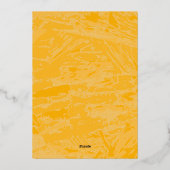 フローラウェディング招待カード – マリゴールドデザイン 箔招待状 (裏面)