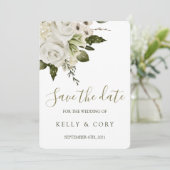 フローラウェディング日付カードを保存 セーブザデート (スタンド正面)