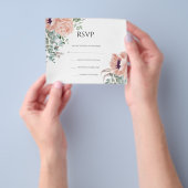 フローラウェディングRSVPカードフライヤー チラシ (手)
