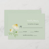 フローラウェディングRSVPカード 出欠カード (正面/裏面)