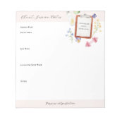 フローラウェルネス進捗トラッカー | クライアントのメモ ノートパッド (正面)