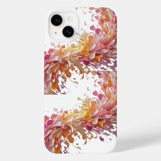フローラウェーブエレガンス鮮やか- Petal Art iPhone 14 Case-Mate iPhoneケース (裏面)