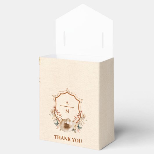 フローラウエスタンクレストモノグラム結婚ズ フェイバーボックス (オープン)