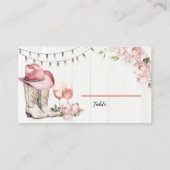 フローラウエスタンブーツと泡立ち プレイスカード (裏面)