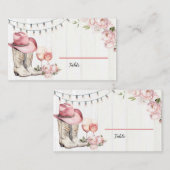 フローラウエスタンブーツと泡立ち プレイスカード (正面/裏面)