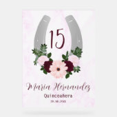 フローラウエスタンホースシューズキンセアニェラ アクリルサイン (正面)