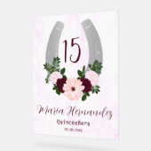 フローラウエスタンホースシューズキンセアニェラ アクリルサイン (傾斜)