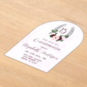 フローラウエスタンホースシューズキンセアニェラ アクリル招待状 (レイダウン)