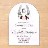 フローラウエスタンホースシューズキンセアニェラ アクリル招待状 (正面)