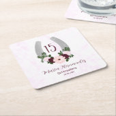 フローラウエスタンホースシューズキンセアニェラ スクエアペーパーコースター (アングル)