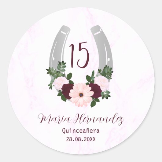 フローラウエスタンホースシューズキンセアニェラ ラウンドシール (正面)