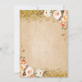 フローラウエスタン女性のカーボーイ誕生日招待状 招待状 (裏面)