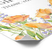 フローラウエディングカードとギフトサイン ポスター (角)