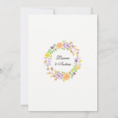 フローラウエディングフラワーパープルピーチ招待状 招待状 (裏面)