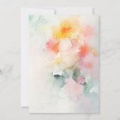 フローラウォーターエレガントカラーロマンチック結婚ラグジュアリー 招待状 (裏面)