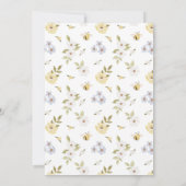 フローラウォーターカラーウッドランドベアボーイフォト誕生 案内状 (裏面)