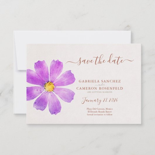 フローラウォーターカラーコスモスデイジーテラコッタ結婚ズ (正面)