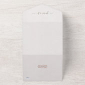 フローラウォーターカラーコスモスデイジーテラコッタ結婚ズ オールインワン招待状 (外側)