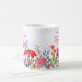 フローラウォーターカラートラストインエホバ名前をカスタムするマグ コーヒーマグカップ (中央)