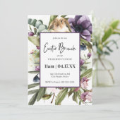 フローラウォーターカラーバニーイースターブランチ 招待状 (スタンド正面)