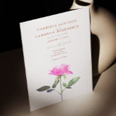 フローラウォーターカラーバラテラコッタ結婚ズ 招待状