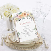 フローラウォーターカラーパステルフレーム結婚式招待状 招待状