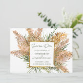 フローラウォーターカラーパンパスグラス結婚ズ セーブザデート (スタンド正面)