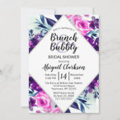 フローラウォーターカラーブランチ&バブリーブライダルシャワー 招待状 (正面)