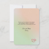 フローラウォーターカラーブーケブライダルシャワー感謝してい 招待状 (裏面)