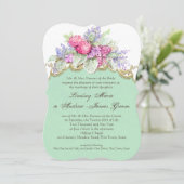 フローラウォーターカラーブーケ結婚ーズ 招待状 (スタンド正面)