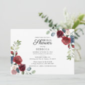 フローラウォーターカラーボホブライダルシャワー 招待状 (スタンド正面)