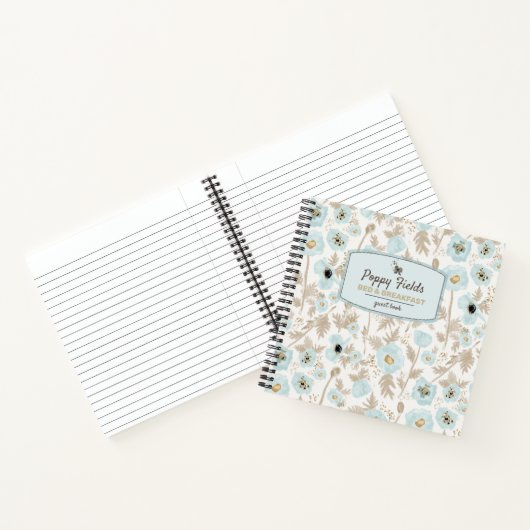 フローラウォーターカラーポピーレンタルゲストブック ノートブック (内部)