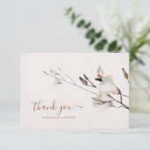 フローラウォーターカラーマグノリアテラコッタ サンキューカード (スタンド正面)