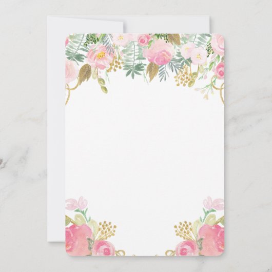 フローラウォーターカラーマザーズデイブランチ招待状 招待状 (裏面)