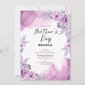 フローラウォーターカラーマザーズ昼ブランチ招待状 招待状 (正面)