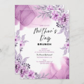 フローラウォーターカラーマザーズ昼ブランチ招待状 招待状 (正面/裏面)