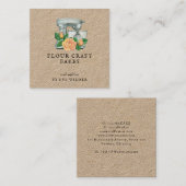 フローラウォーターカラーミキサーベイカーベーカリークラフト スクエア名刺 (正面/裏面)