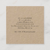 フローラウォーターカラーミキサーベイカーベーカリークラフト スクエア名刺 (裏面)