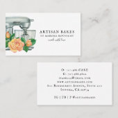 フローラウォーターカラーミキサーベイカーベーカリー 名刺 (正面/裏面)