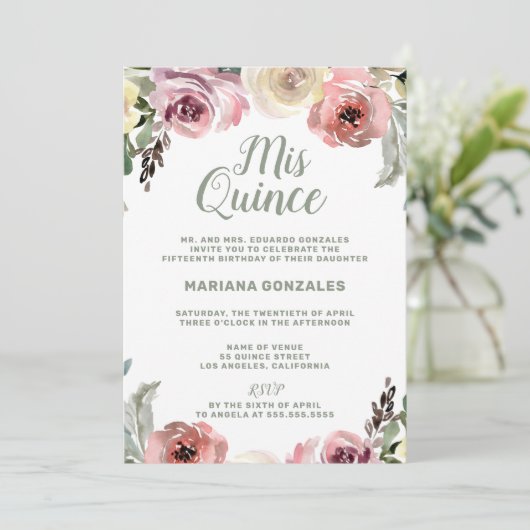 フローラウォーターカラーミスカンスキンセアニェラ 招待状 (スタンド正面)