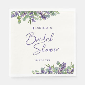 フローラウォーターカラーラベンダー&ユーカリ スタンダードランチョンナプキン