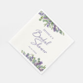 フローラウォーターカラーラベンダー&ユーカリ スタンダードランチョンナプキン (角)